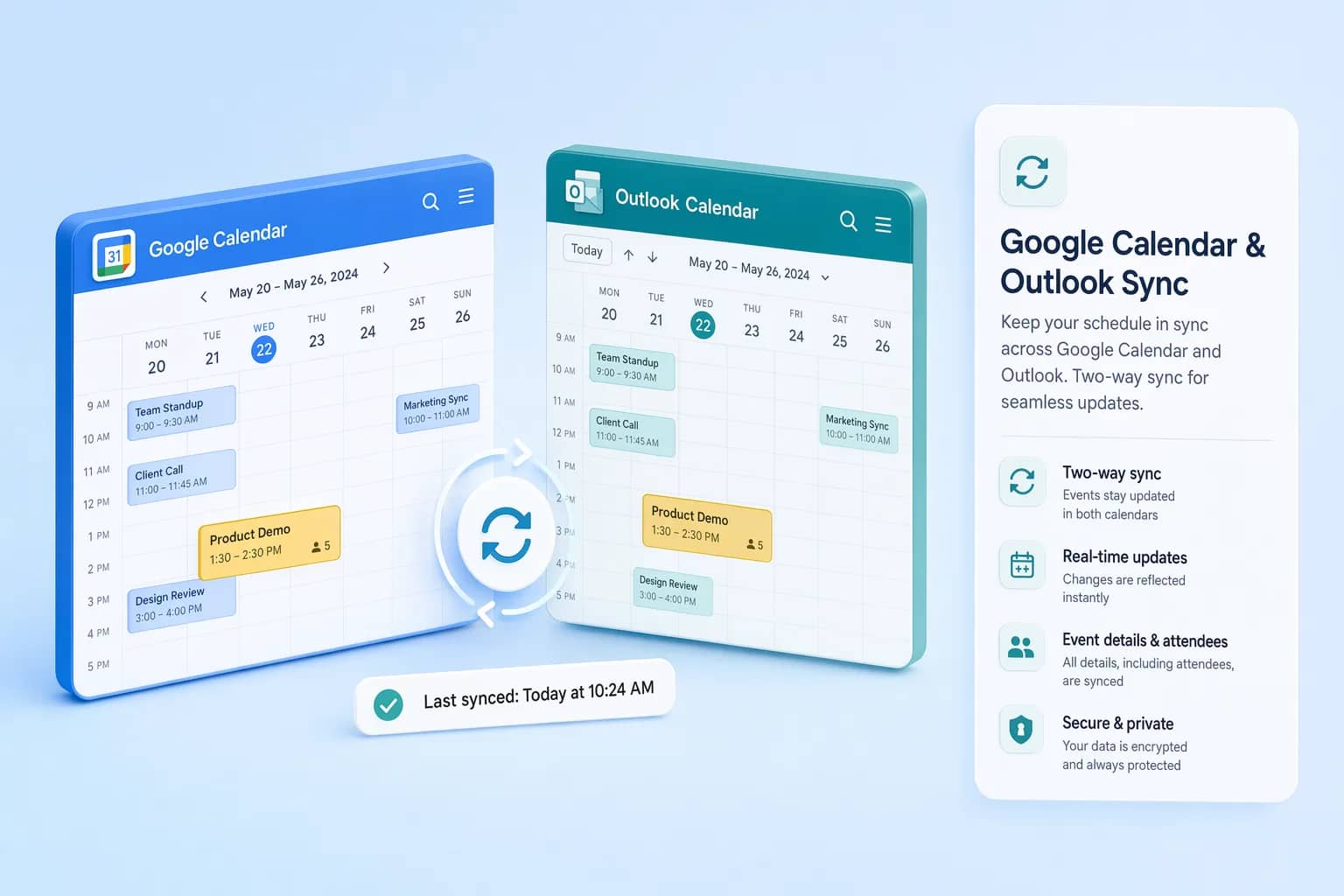 Google Calendar & Outlook Sync preview