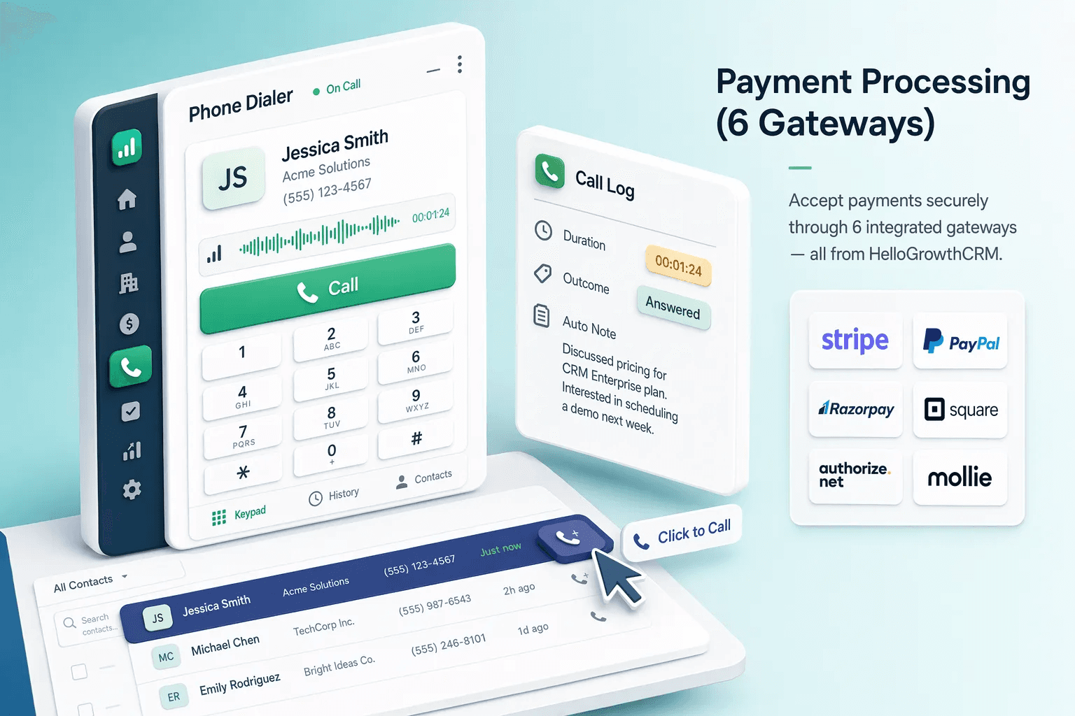Payment Processing (6 Gateways)