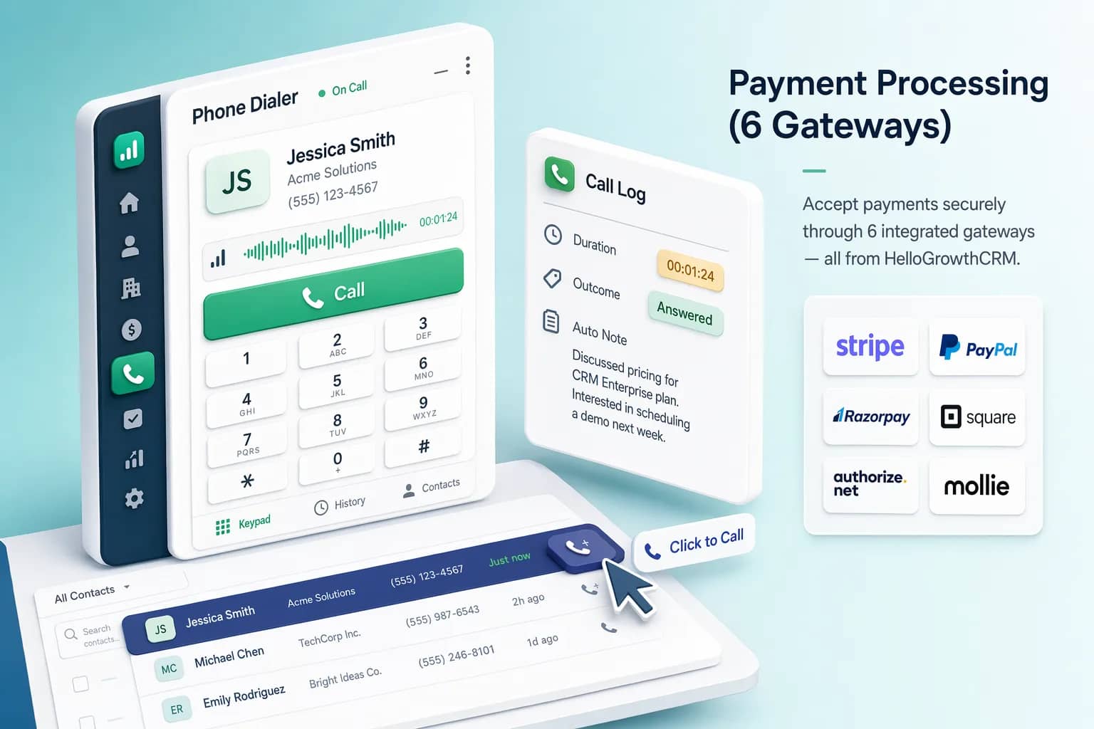 Payment Processing (6 Gateways)