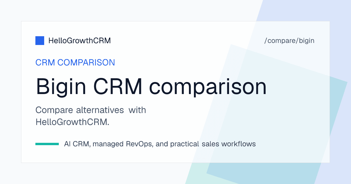 Best Bigin by Zoho alternatives — CRM shortlist