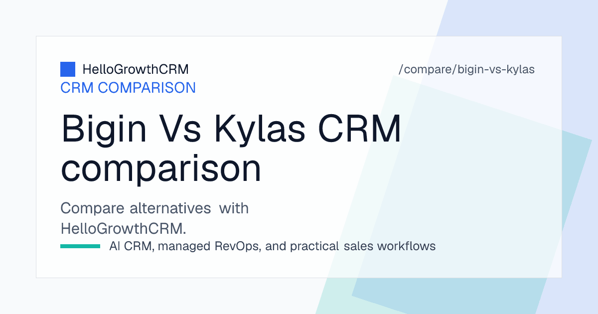 Comparison of a simplified pipeline CRM and a broader configurable sales CRM used by Indian teams