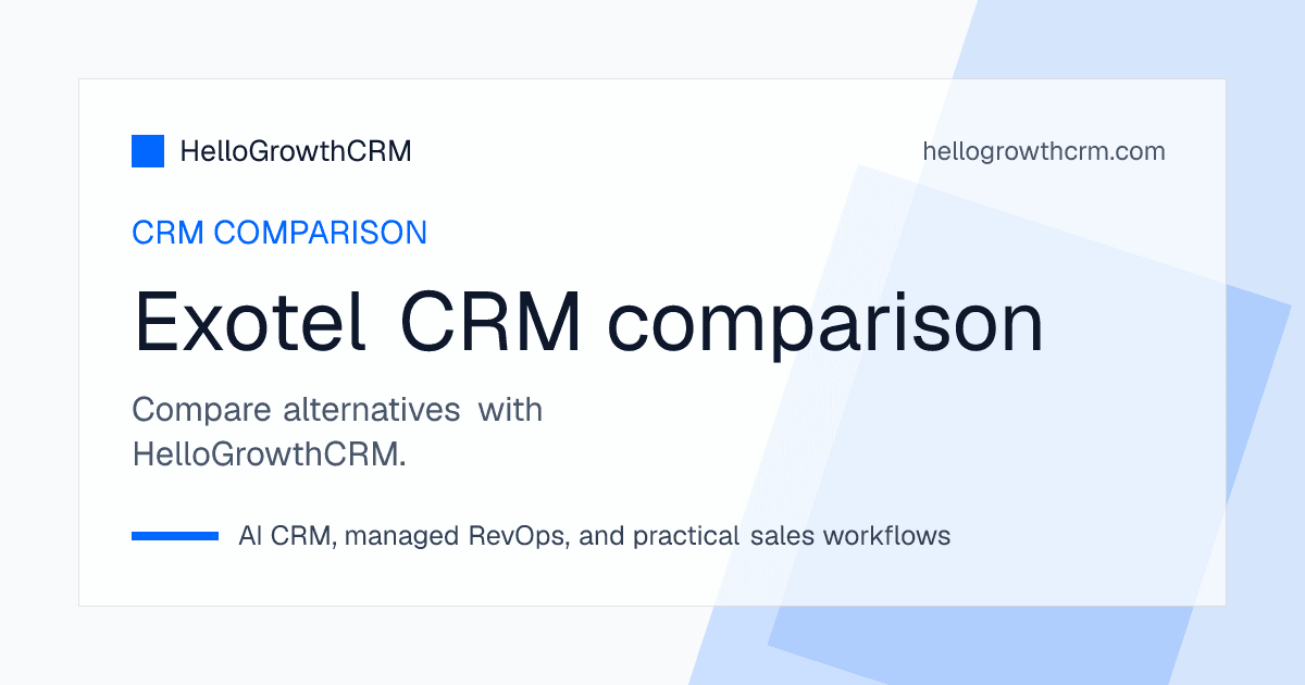 Best Exotel alternatives — CRM shortlist