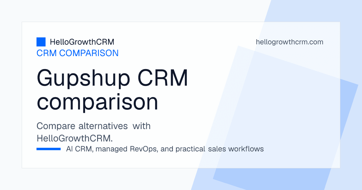 Best Gupshup alternatives — CRM shortlist