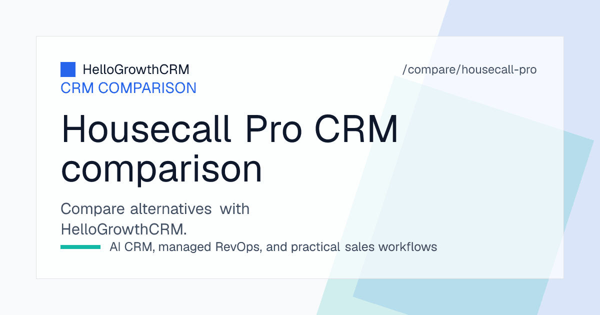 Best Housecall Pro alternatives — CRM shortlist