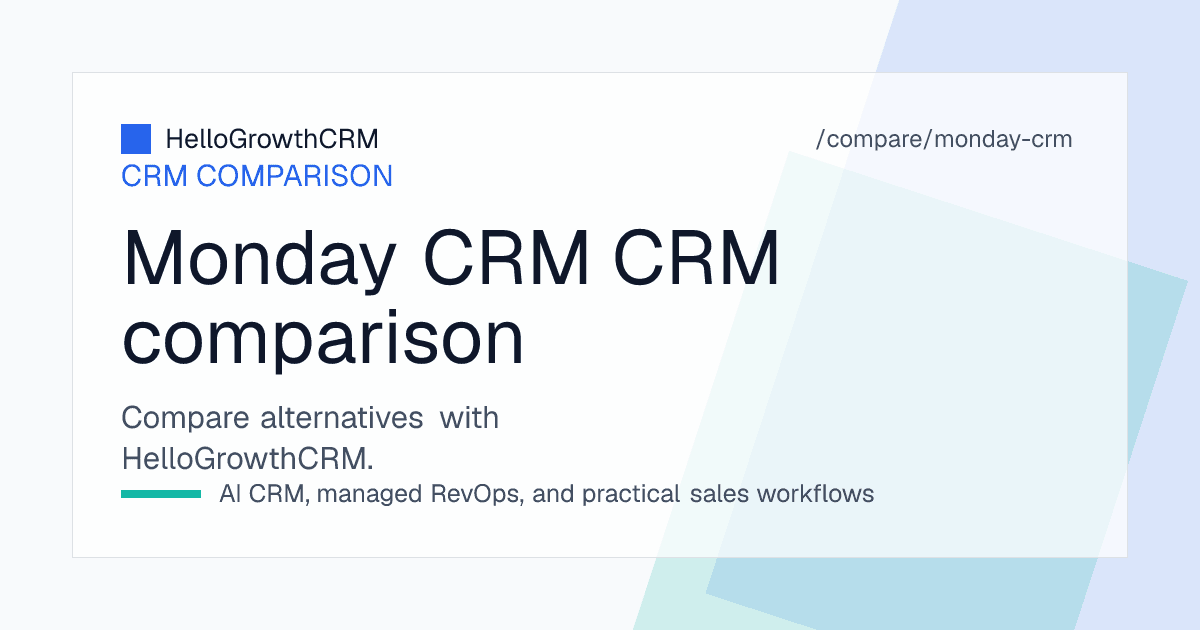 Best monday sales CRM alternatives — CRM shortlist