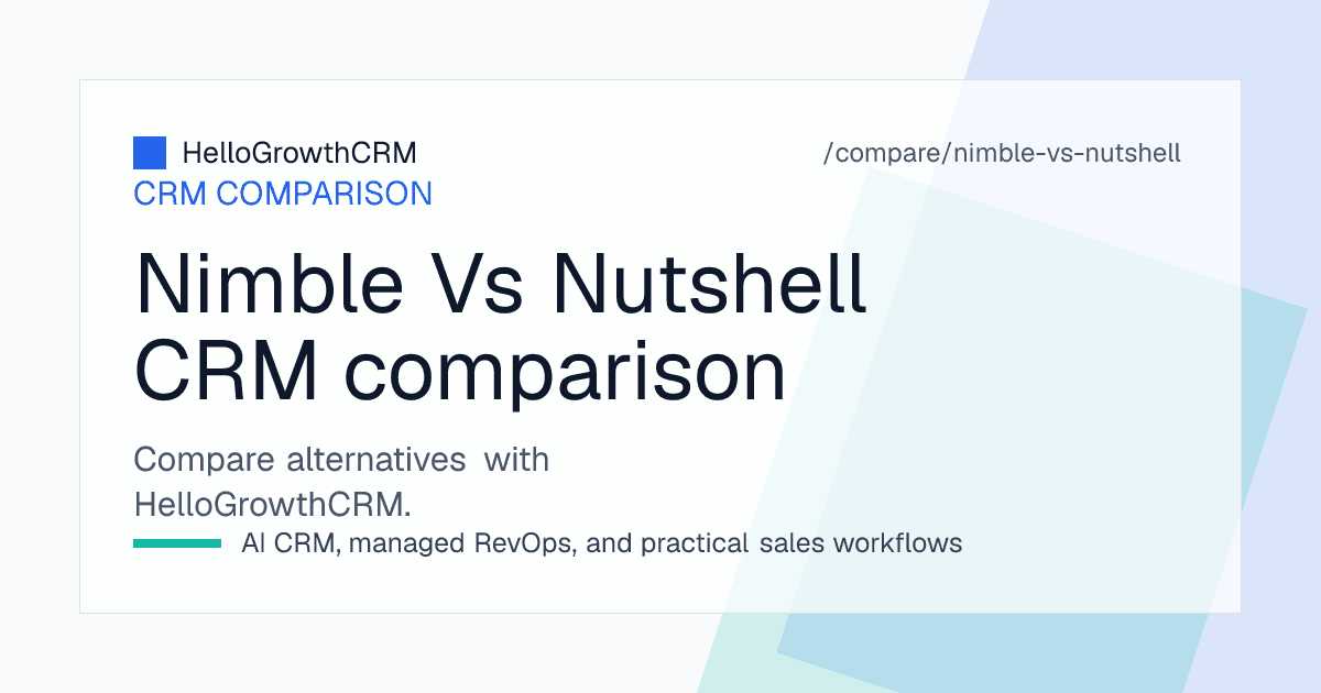 Comparison of a relationship-led contact CRM and a pipeline-led sales CRM for a small business team