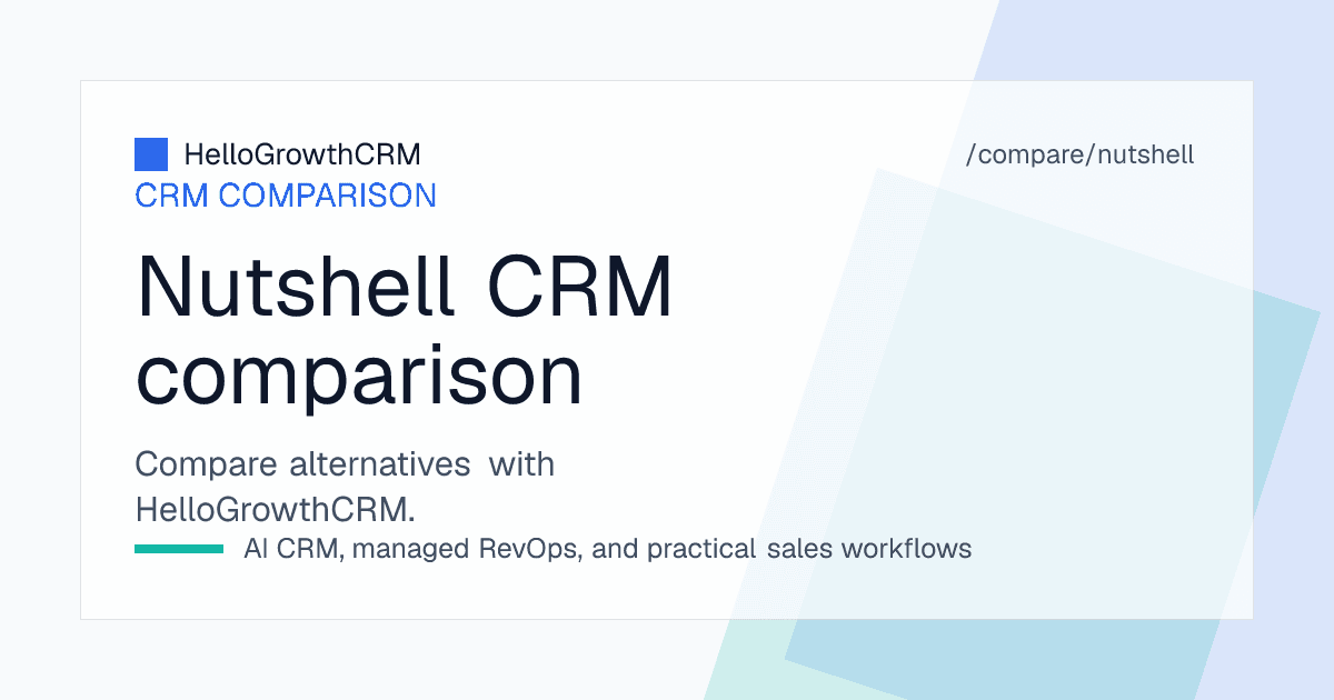 Best Nutshell CRM alternatives — CRM shortlist