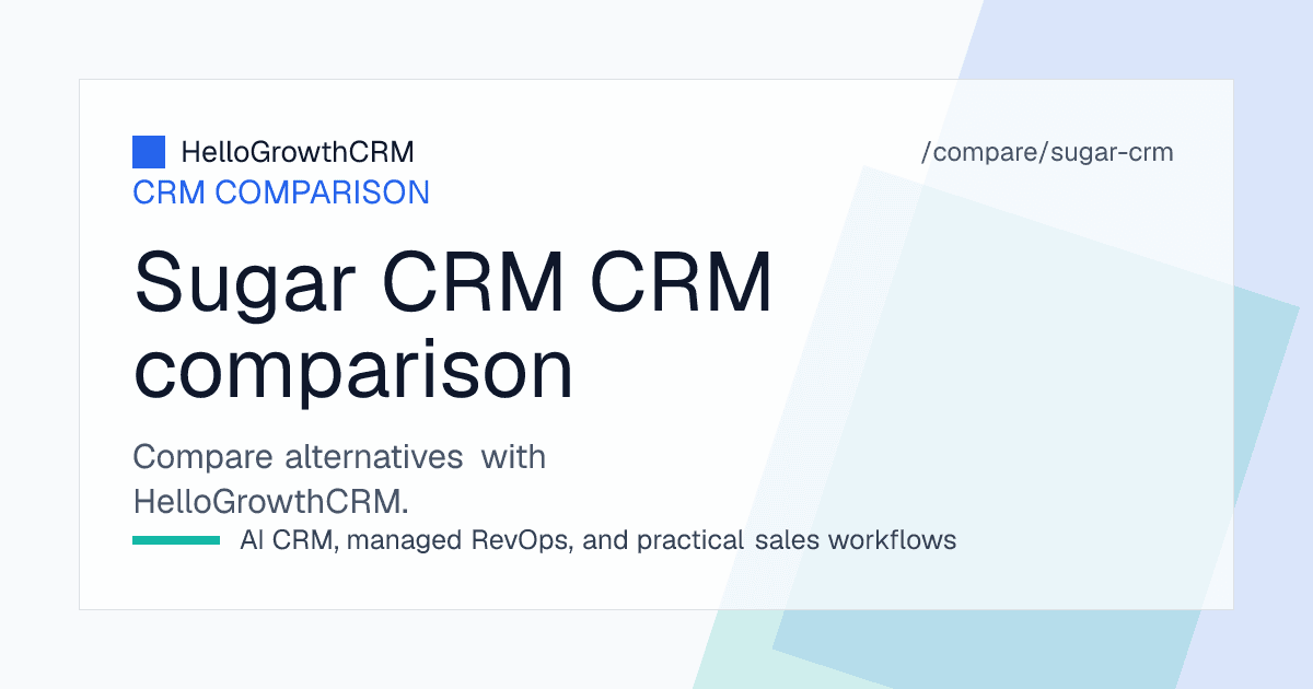 Best SugarCRM alternatives — CRM shortlist