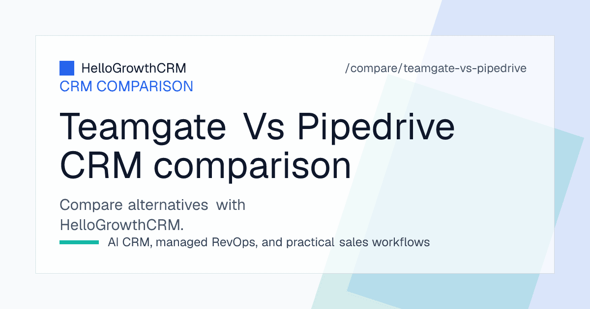 Comparison of Teamgate and Pipedrive across pipeline stages, reporting, automation and integrations