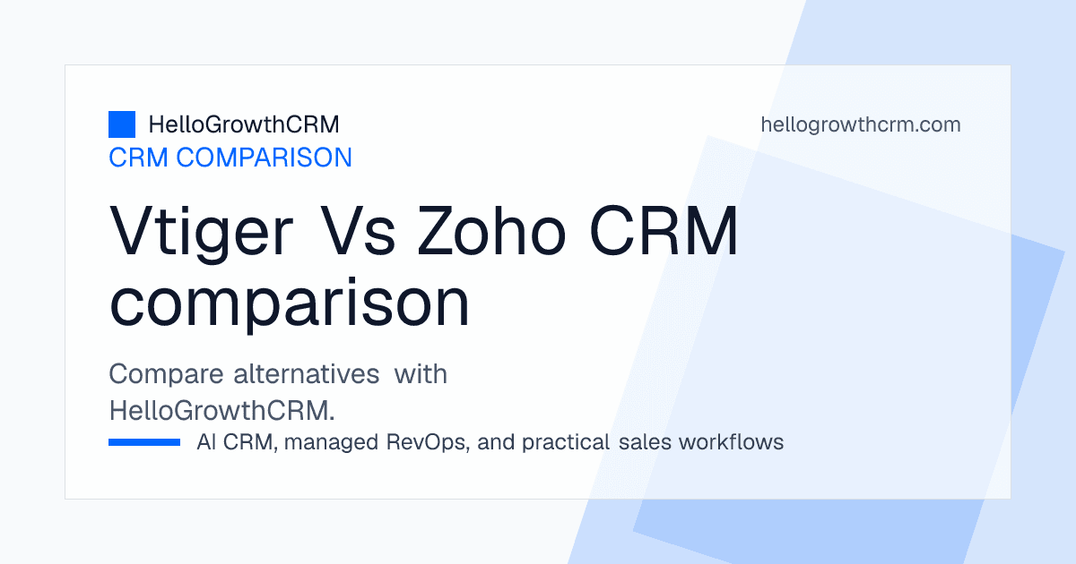 Comparison of an all-in-one CRM console with deployment options and a large cloud application suite