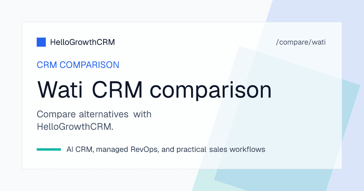 Best WATI alternatives — CRM shortlist