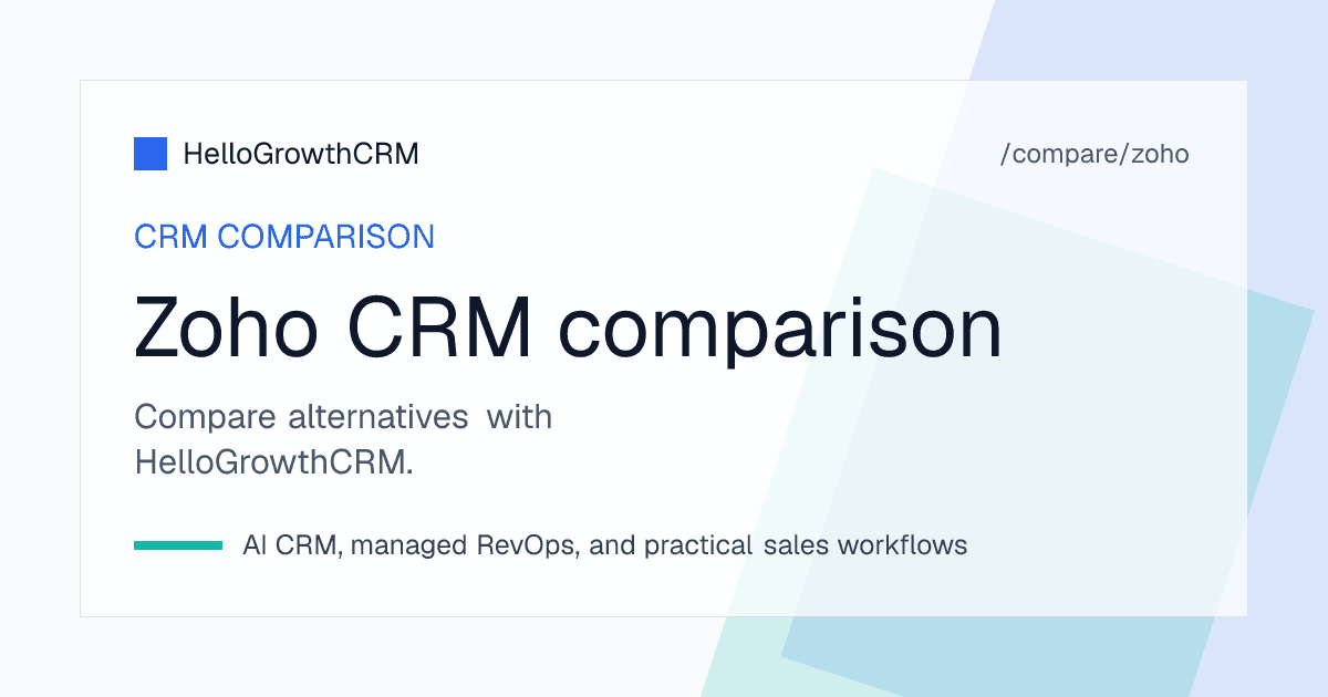 Best Zoho CRM alternatives — CRM shortlist