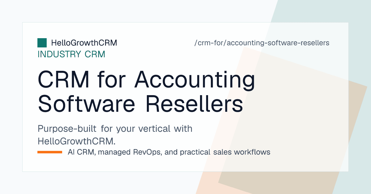 HelloGrowthCRM reseller CRM showing the renewal calendar pipeline, install base record with licence details, and vendor lead response times