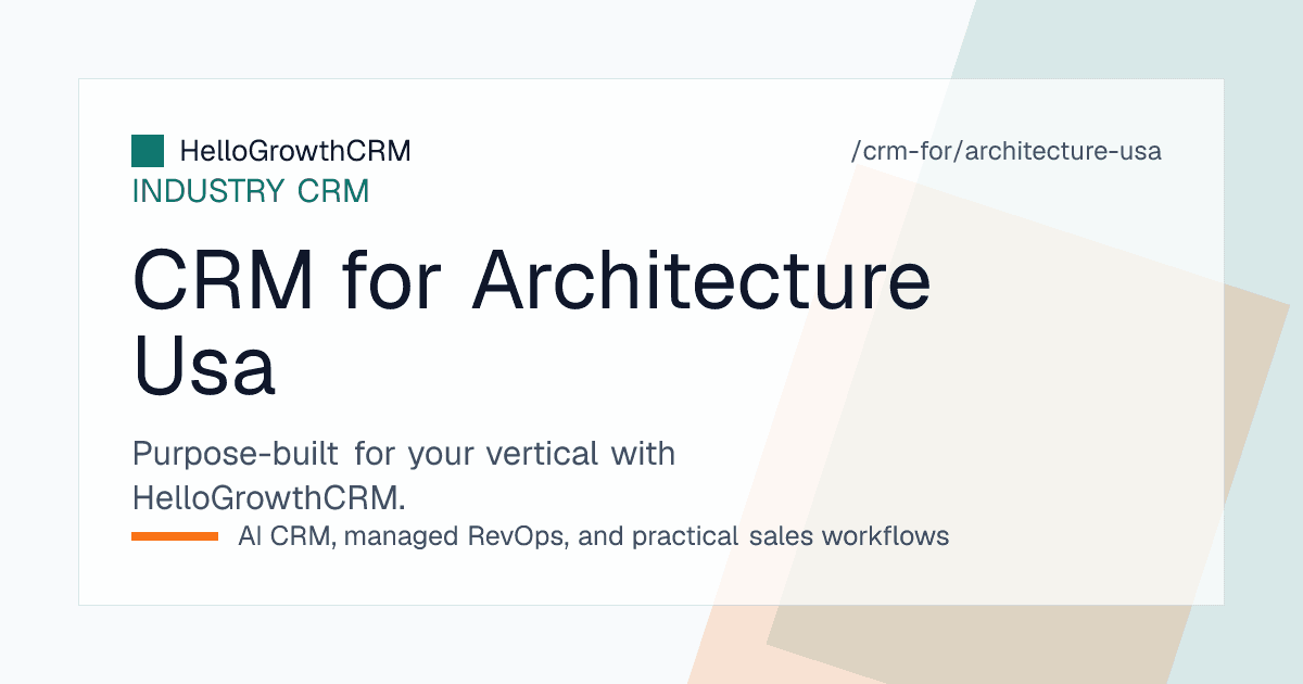 HelloGrowthCRM business development pipeline for a US architecture firm showing qualifications pursuits, shortlists, interviews, phased fee proposals and referral sources