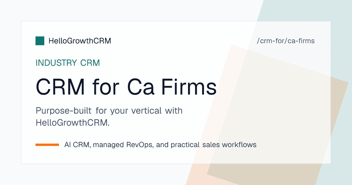 HelloGrowthCRM compliance-season board for a CA firm showing clients moving from documents pending to filed, with WhatsApp document requests