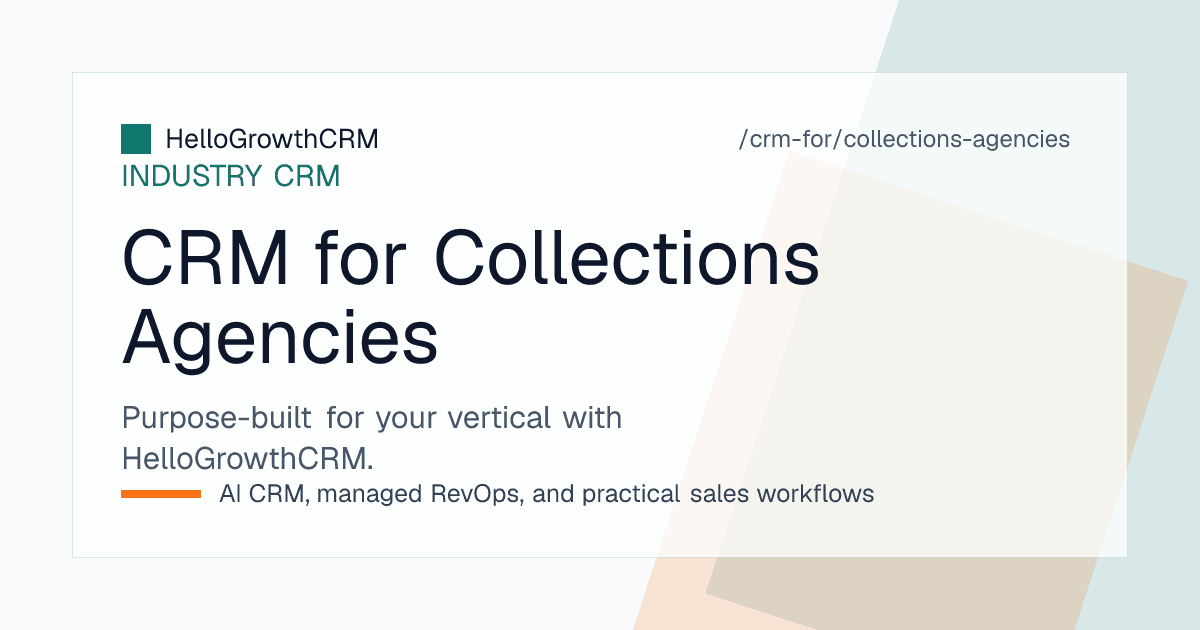 HelloGrowthCRM collections agency CRM showing the empanelment pipeline, client review calendar and field team check-in coverage