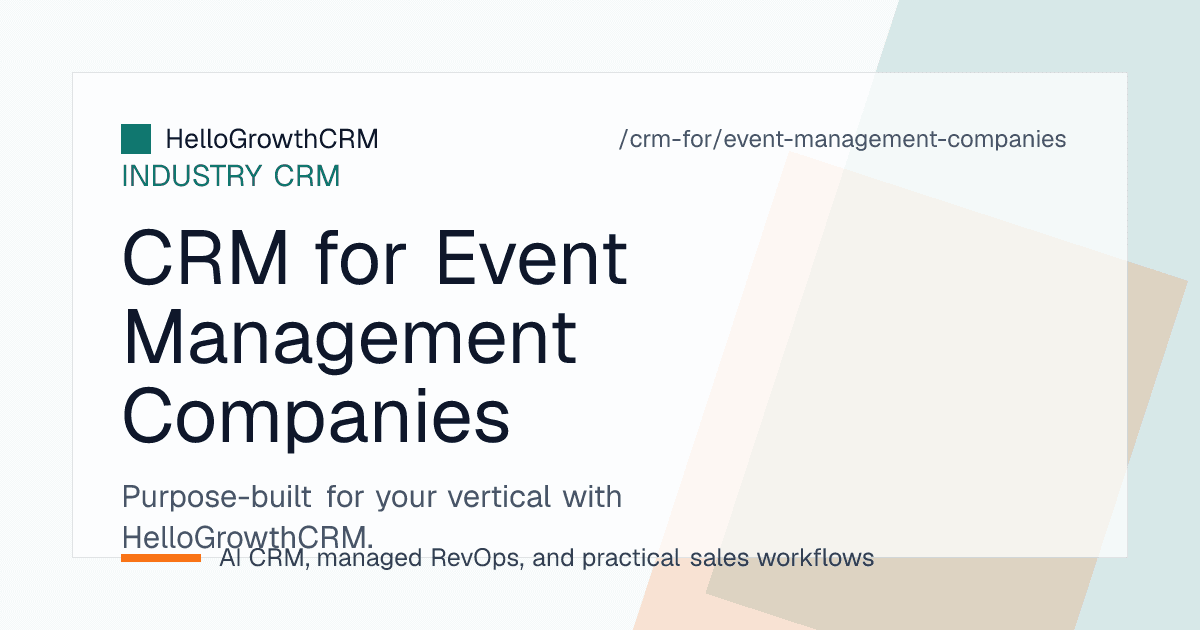 HelloGrowthCRM event management pipeline showing enquiries by event date, tentative holds, proposal values and payment milestone status