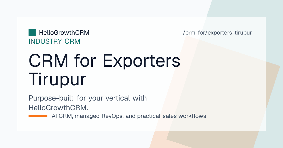 HelloGrowthCRM export view showing Tirupur knitwear styles with sample stages, costing versions and shipment month reporting