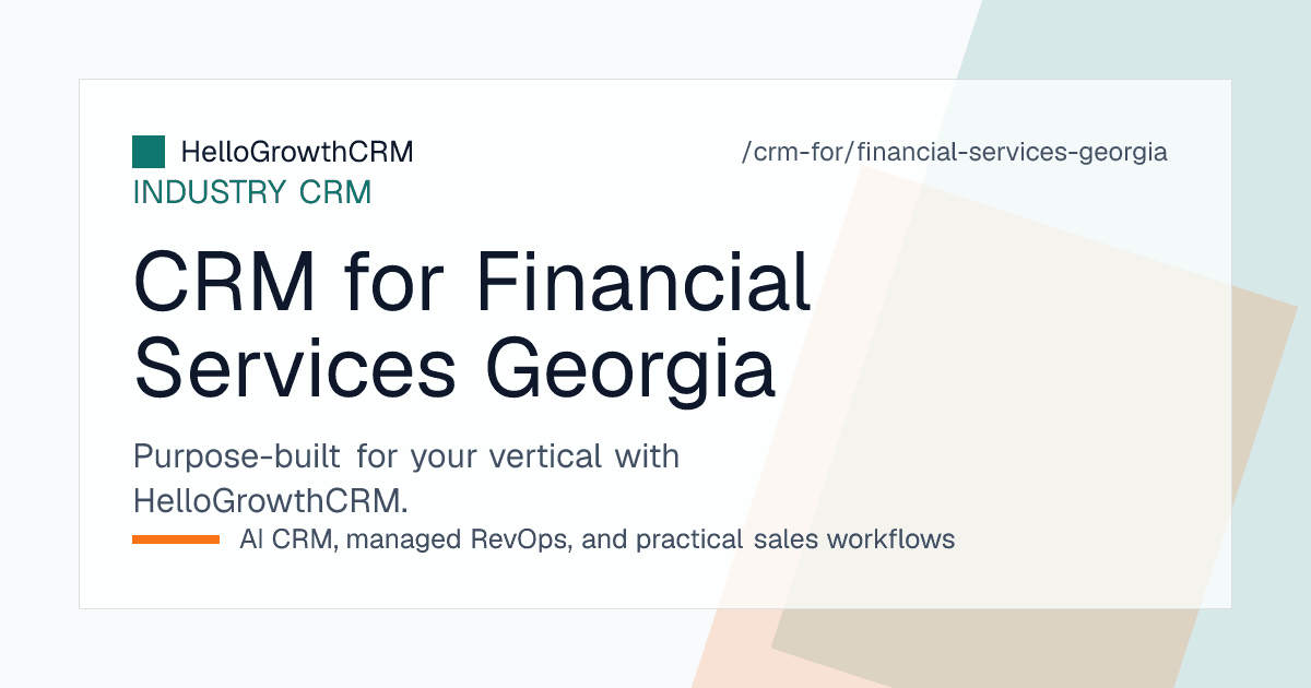 HelloGrowthCRM pipeline for a Georgia financial services firm showing referral partner scorecards, partner diligence stages, in-migration enquiries and consent logging