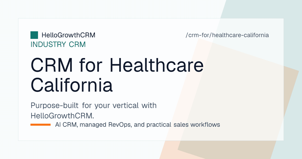HelloGrowthCRM enquiry pipeline for a California medical group showing new patient enquiries, referral sources and multilingual recall campaigns