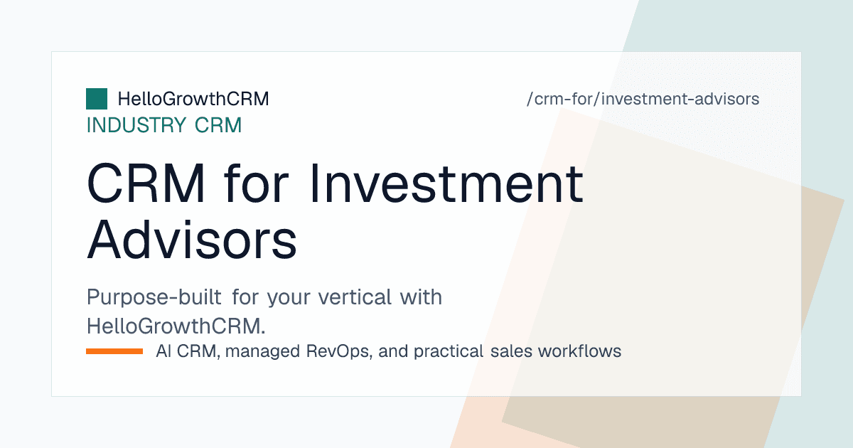 HelloGrowthCRM advisory view showing a client review calendar, SIP follow-up tasks, and referral relationships linked to the introductions they produced