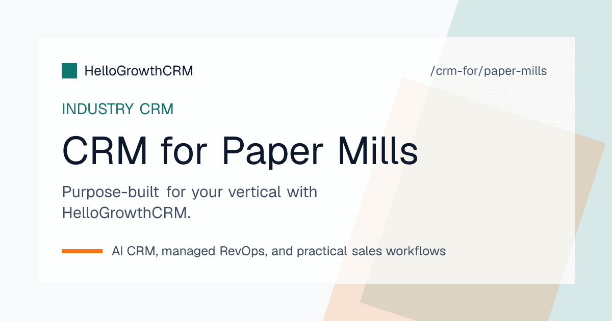 Sales pipeline for a paper mill showing converter enquiries and trial reel stages