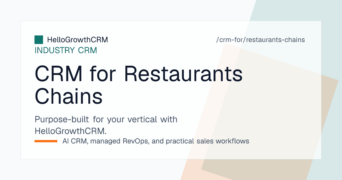 Restaurant chain pipeline showing party bookings, corporate accounts and franchise enquiries