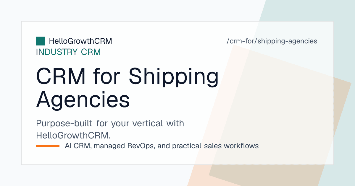 Shipping agency pipeline showing vessel enquiries and appointment stages