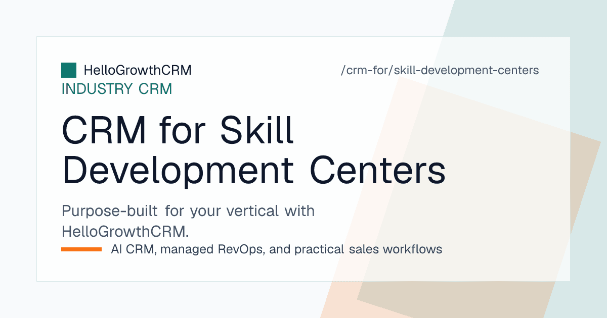 Skill development centre pipeline showing learner admissions and employer partner deals