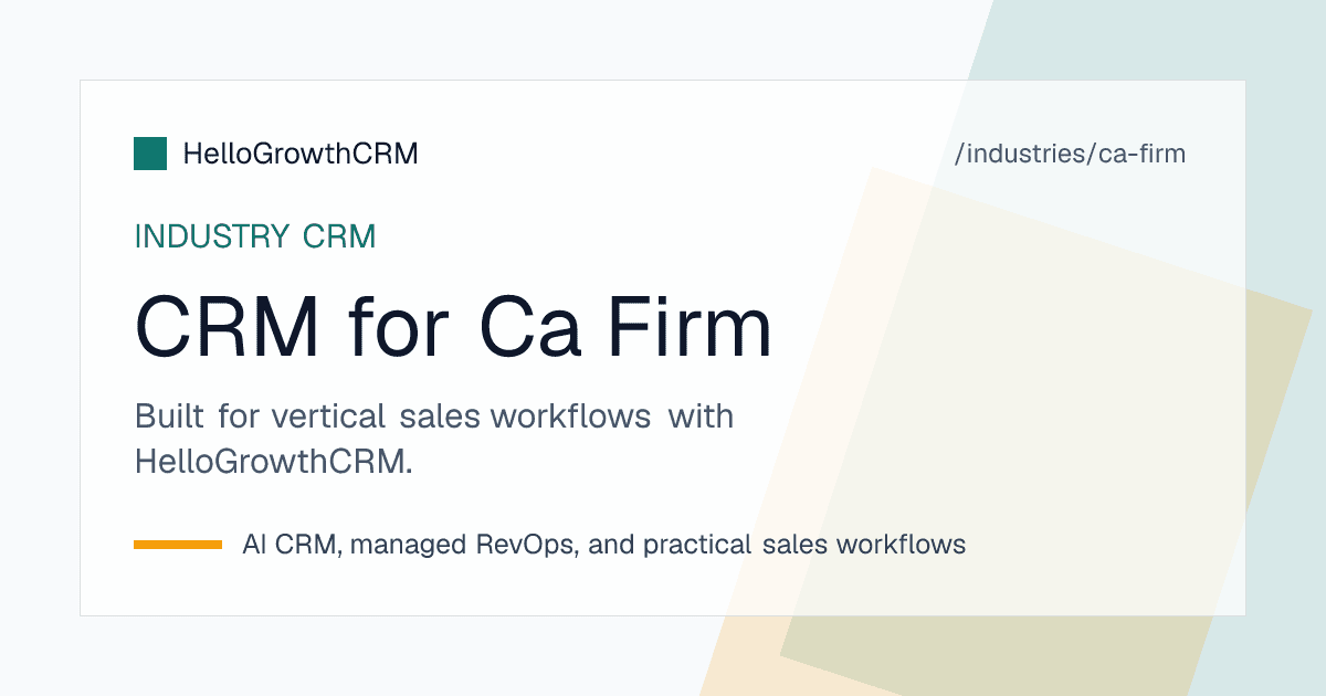 HelloGrowthCRM CA firm dashboard showing client filing deadlines, document collection status, and article clerk assignments