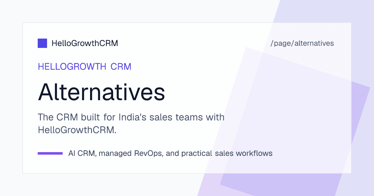 CRM alternatives hub — best competitor alternatives for sales teams