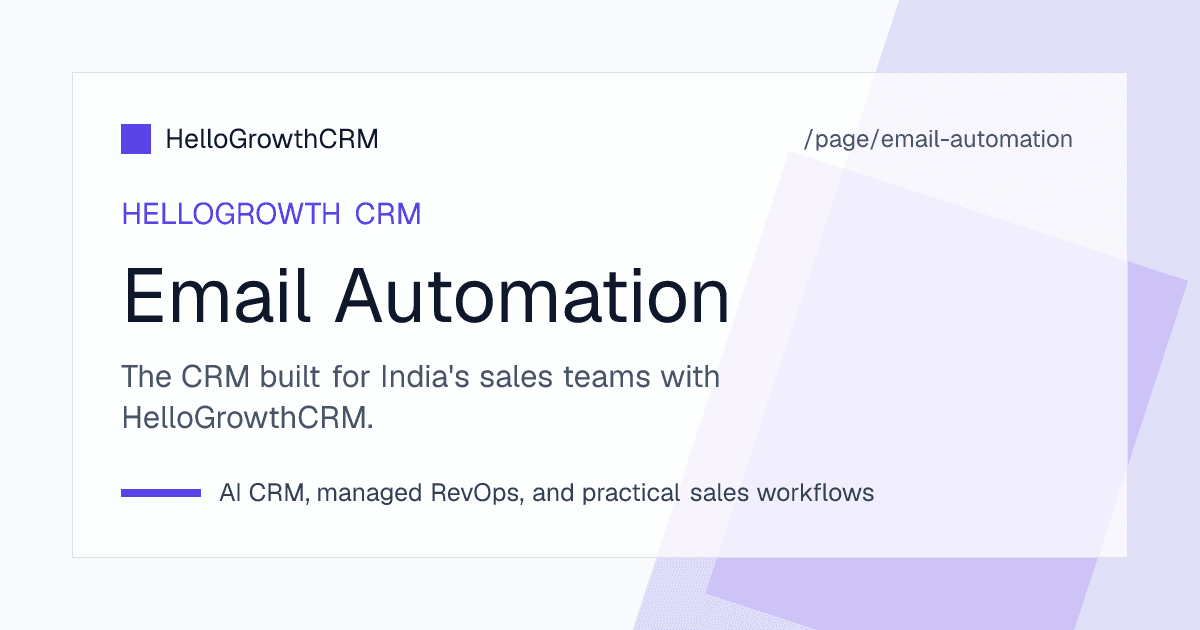 CRM email automation software and sales email sequence workflow