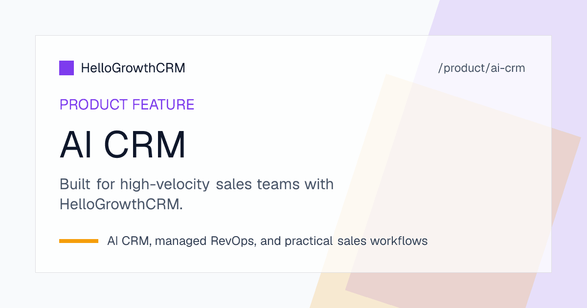 AI CRM platform dashboard with lead management and intelligent sales tools