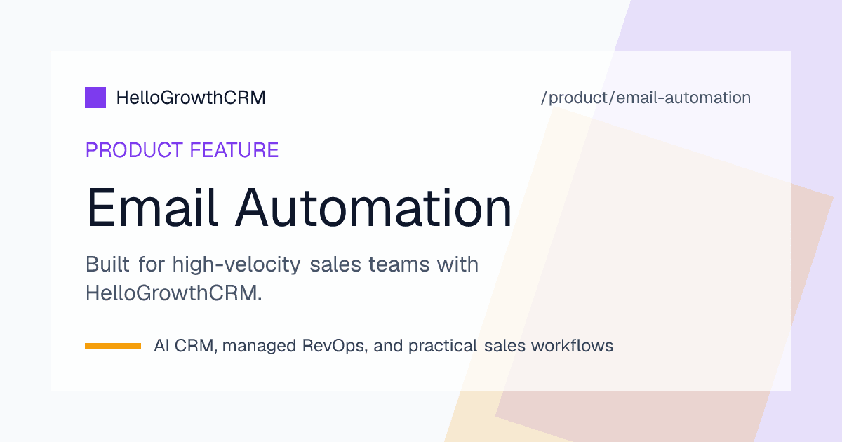 CRM email automation software and sales email sequence workflow