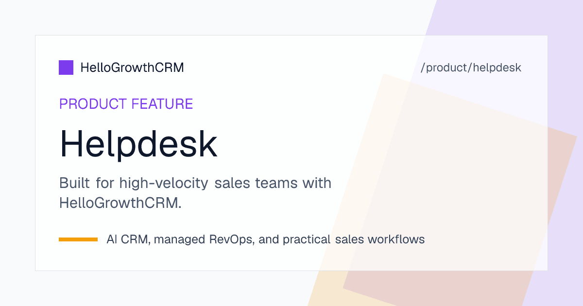 CRM helpdesk ticketing interface with SLA tracking and AI routing