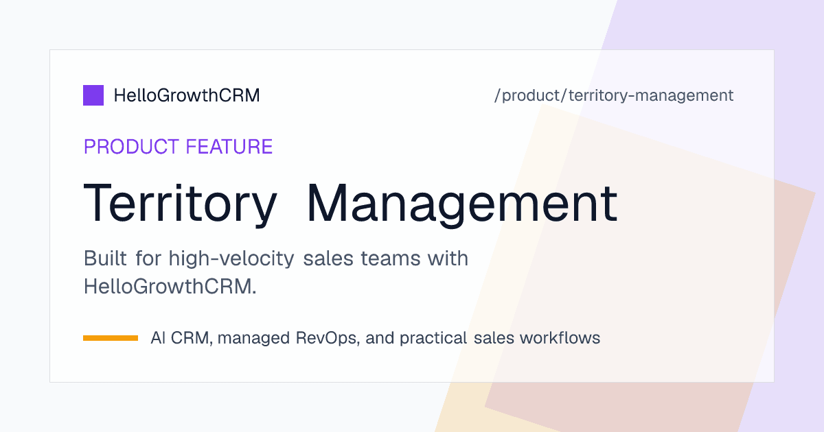 Territory management and round-robin lead assignment