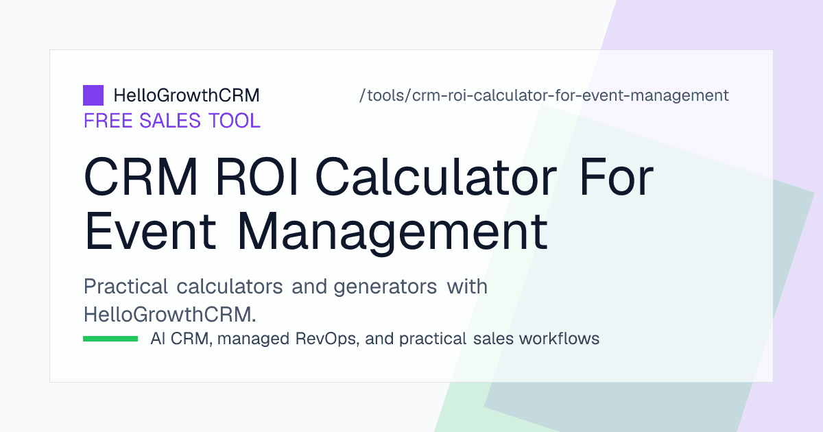 Event management CRM ROI worksheet grouping enquiries by time to first reply with bookings won in each response band