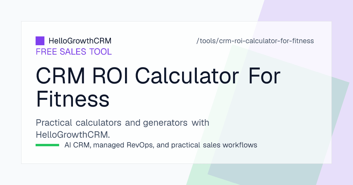 Fitness CRM ROI worksheet showing the enquiry to trial to membership funnel with monthly counts and step conversion rates