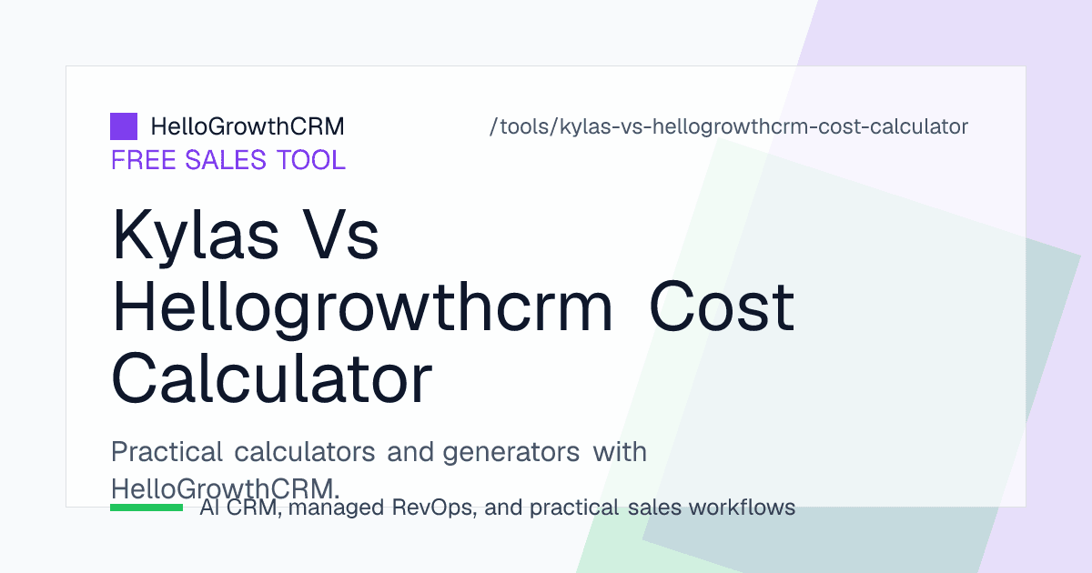 Worksheet comparing flat-fee CRM licensing with per-seat CRM licensing, including add-ons, usage charges and the crossover headcount