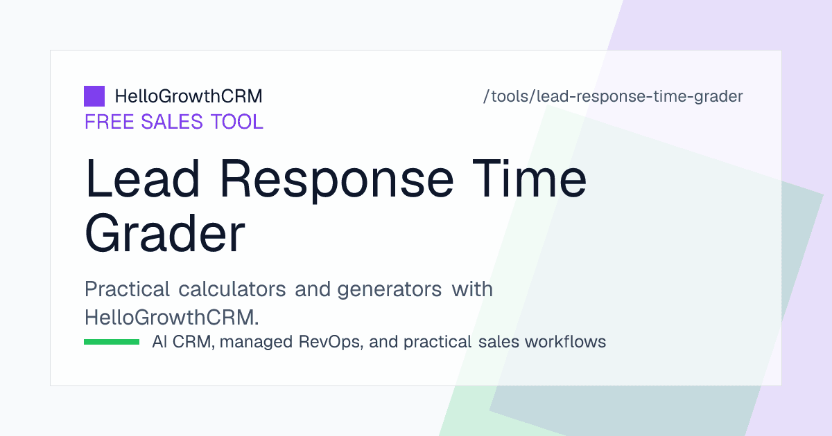 Lead response time grader showing median time to first attempt and first connect by lead source with grades