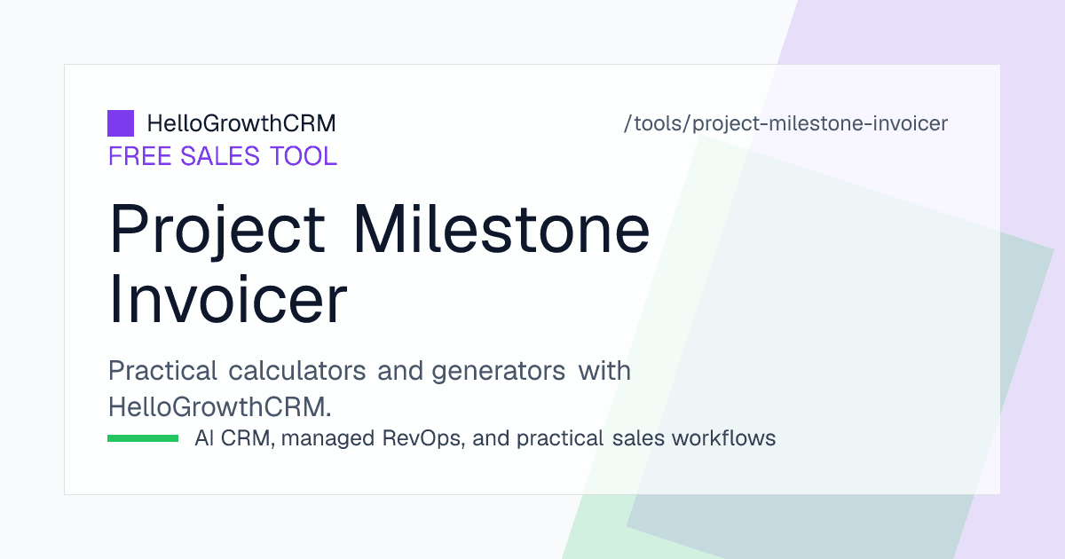 Project milestone schedule showing deliverables, sign-off status, invoice number and payment due date