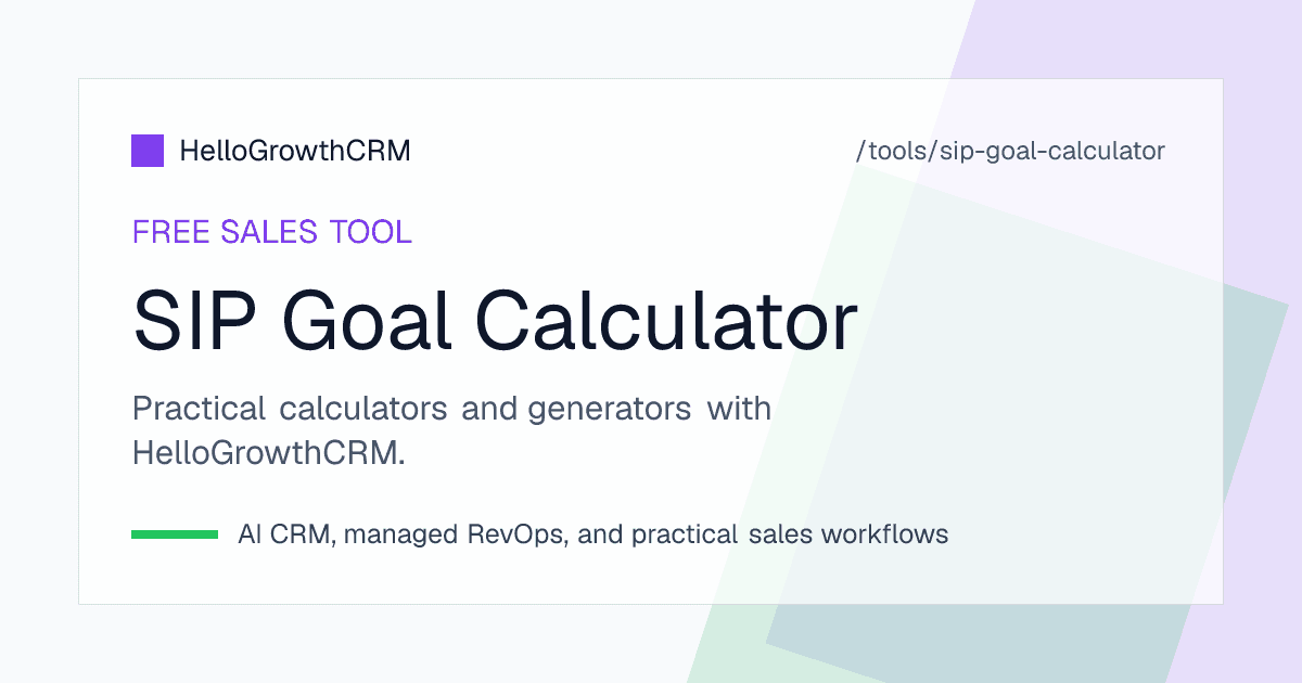 Goal planning sheet showing three client goals with horizon, inflated target, earmarked corpus and required monthly contribution