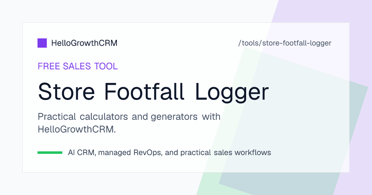Retail walk-in enquiry log showing visit time, source, model asked for, outcome code and follow-up owner