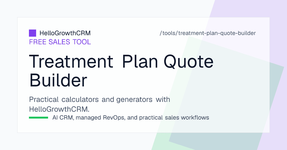 Itemised treatment plan estimate showing procedures by phase with sittings, unit price and patient payable total