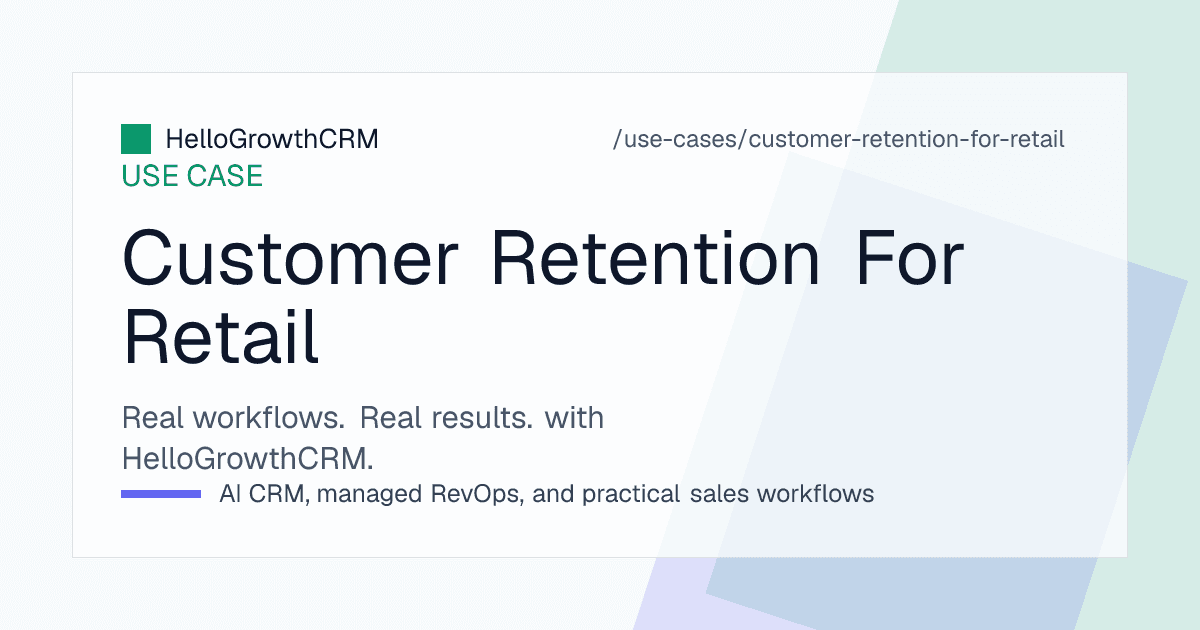 HelloGrowthCRM retail retention view showing the weekly lapsed customer list, purchase gap per customer, warranty due dates and the store WhatsApp thread