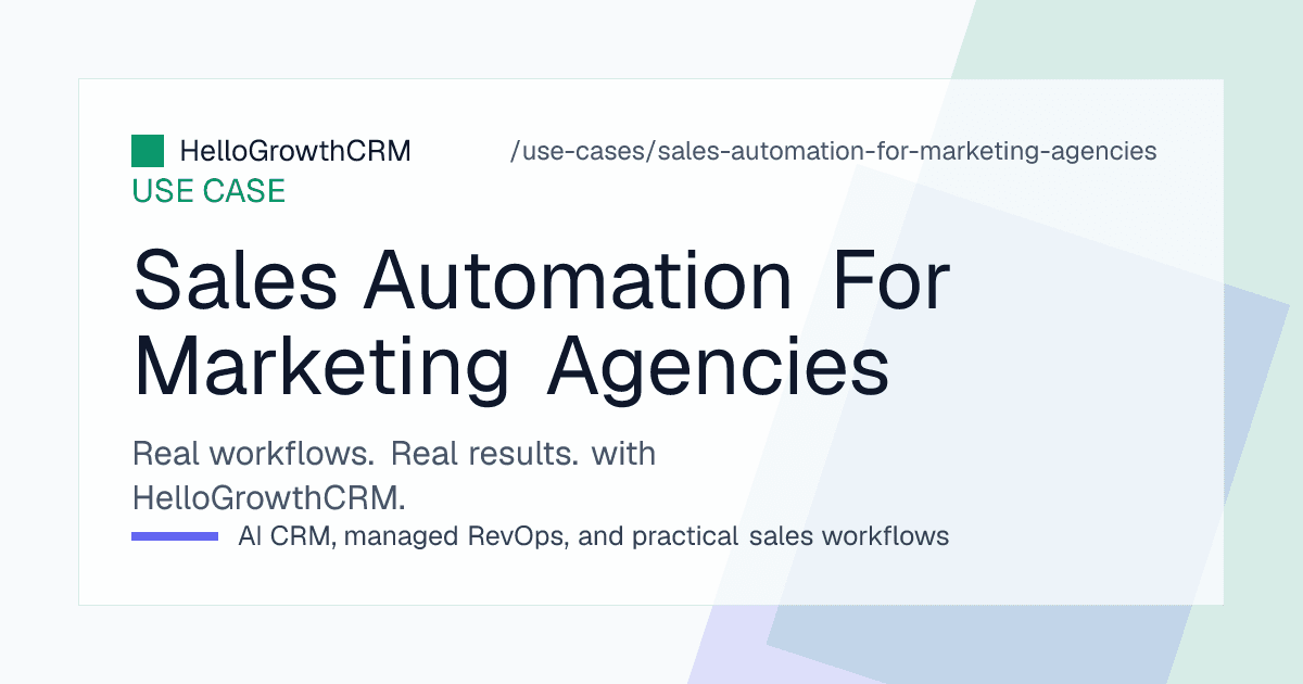 HelloGrowthCRM agency pipeline showing pitches awaiting follow-up, retainers approaching renewal and campaign wins ready for referral asks
