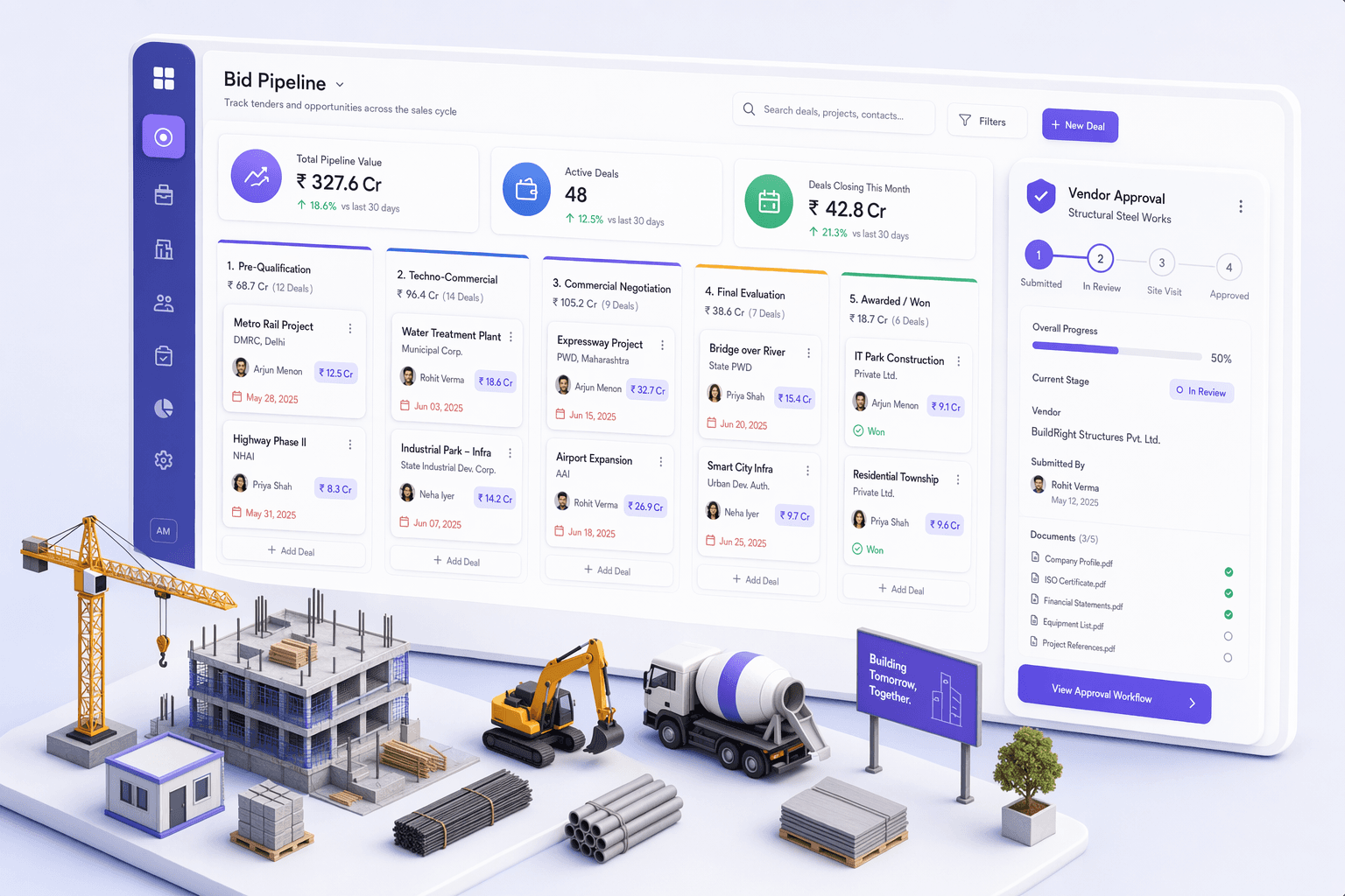 Construction CRM illustration for Canada