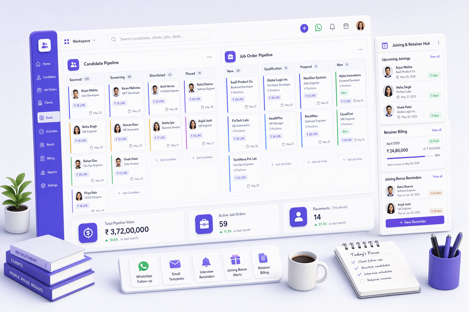HR & Staffing CRM illustration for Canada