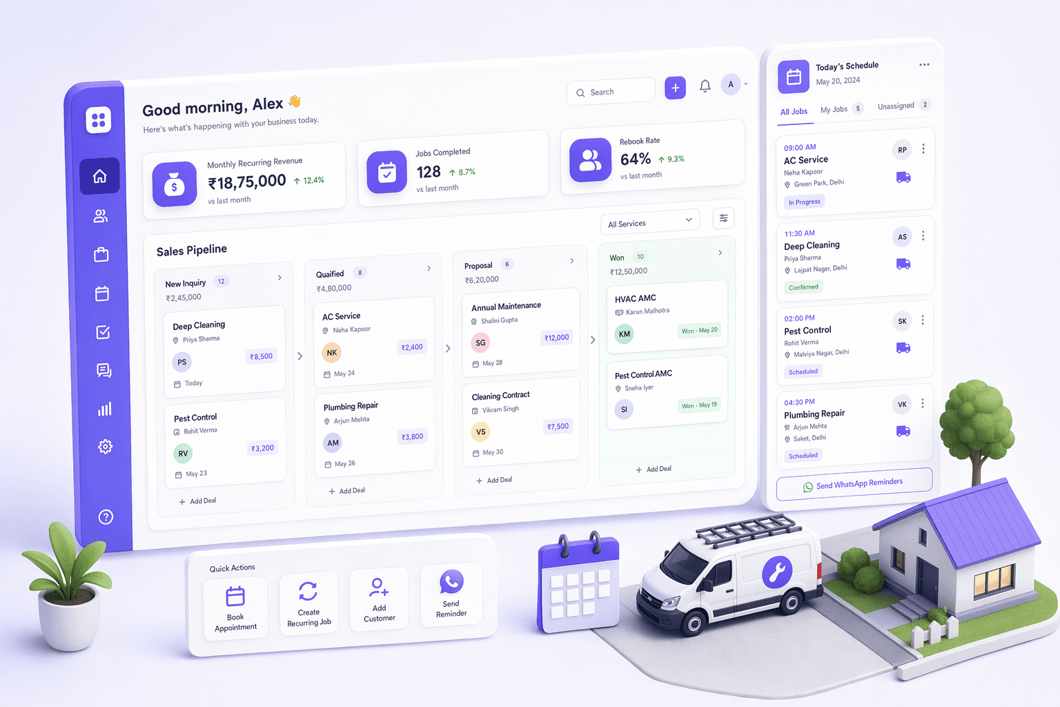 Personal & Local Services CRM illustration for Canada