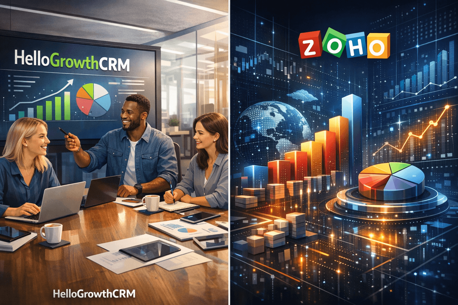Zoho CRM vs HelloGrowthCRM comparison